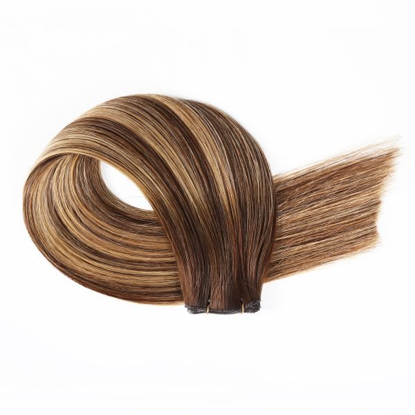 Human Hair Genius Weft Seamless Invisible Hair Weft Extension P14-27-T4