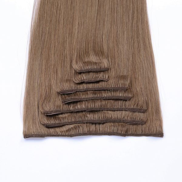 Clip In Hair Extensions Cuticle Aligned Brown Color Human Hair