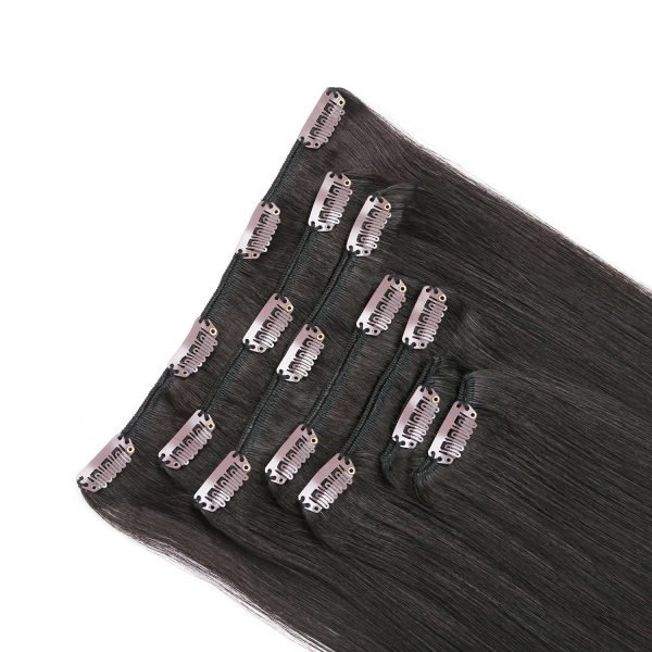 Hot Selling Soft Double Drawn Hair Extensions Clip In Human Remy Hair