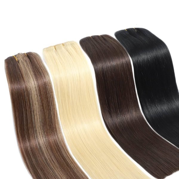 Wholesale Double Weft Affordable Price Great Quality Clip In Hair Extensions 100% (3)