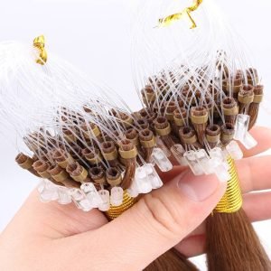 Pre Bonded Micro Links Loop Ring Bead Hair Extension