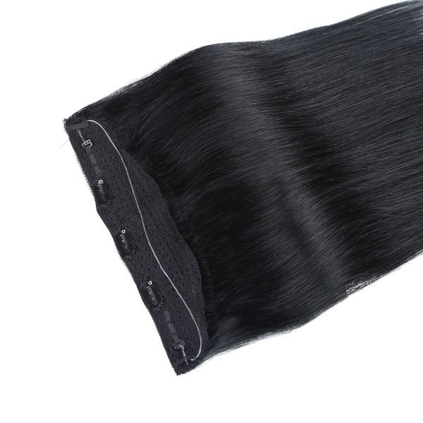 Seamless Human Remy Hair Halo Extension 1b#