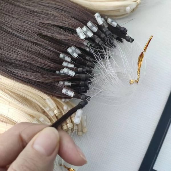 Pre Bonded Micro Links Loop Ring Bead Hair Extension